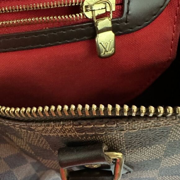 Louis Vuitton Brown Checkered Satchel Speedy 35 - Picture 4 of 10